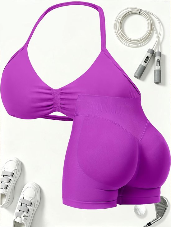 Currero Pilates Pak Dames - Yoga - Buttshaper - Gym - Fitness - Butt Lift - Bil Vergrotend - Heup Liftend - Yogakleding - Roze M — afbeelding 4
