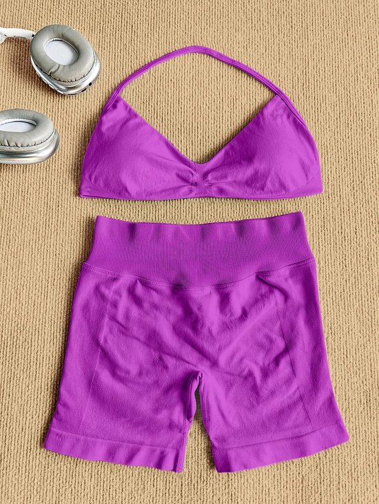 Currero Pilates Pak Dames - Yoga - Buttshaper - Gym - Fitness - Butt Lift - Bil Vergrotend - Heup Liftend - Yogakleding - Roze M — afbeelding 2
