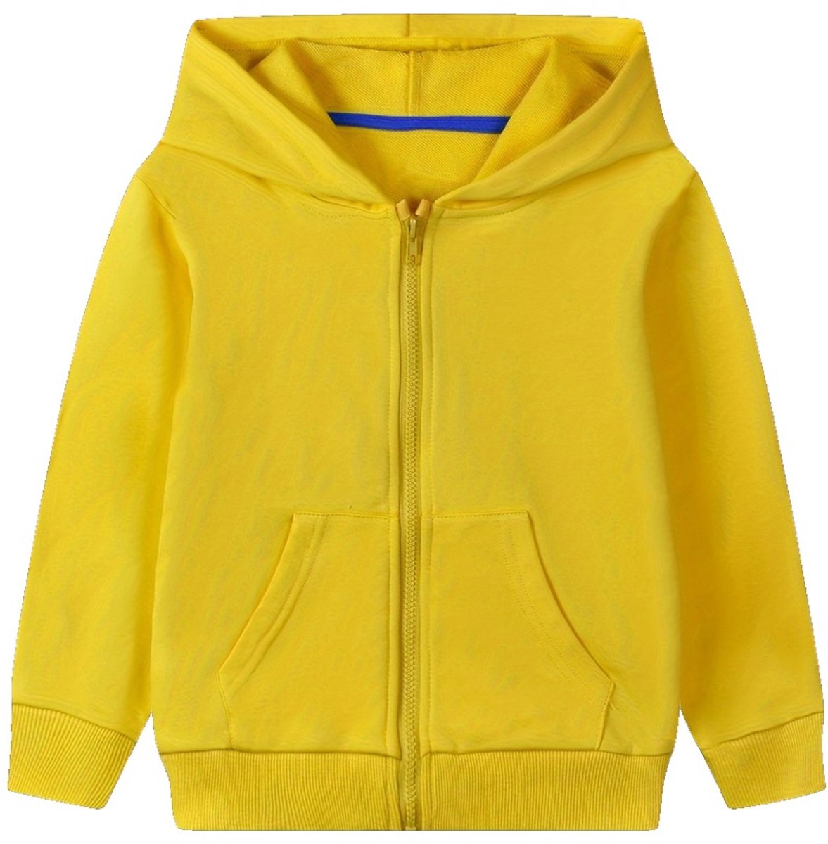 Currero Vest Jongens Met Rits Sweater Jongen Cardigan Gebreid Sweaters Hoodie Warme Trui Lange Mouw 4-5 Jaar Geel
