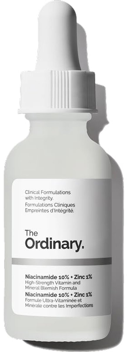 The Ordinary Niacinamide 10% + Zinc 1% – 30 ml – Gezichtsserum met Niacinamide & Zink – Voor een Egale en Verzorgde Huid