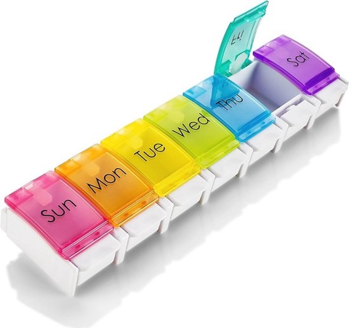 Pill Organizer voor Medicijnen - 7 Dagen Met Drukknop en Grote Compartimenten