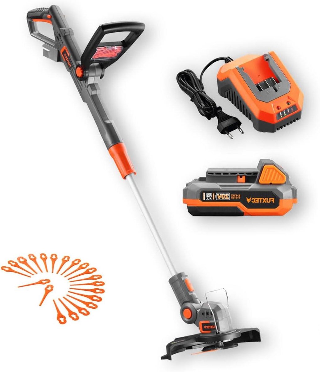 Accu Grastrimmer - Elektrische Bosmaaier - Gazon Onderhoud - Lichtgewicht 2.2kg - 25 cm Maaibreedte - Zwart