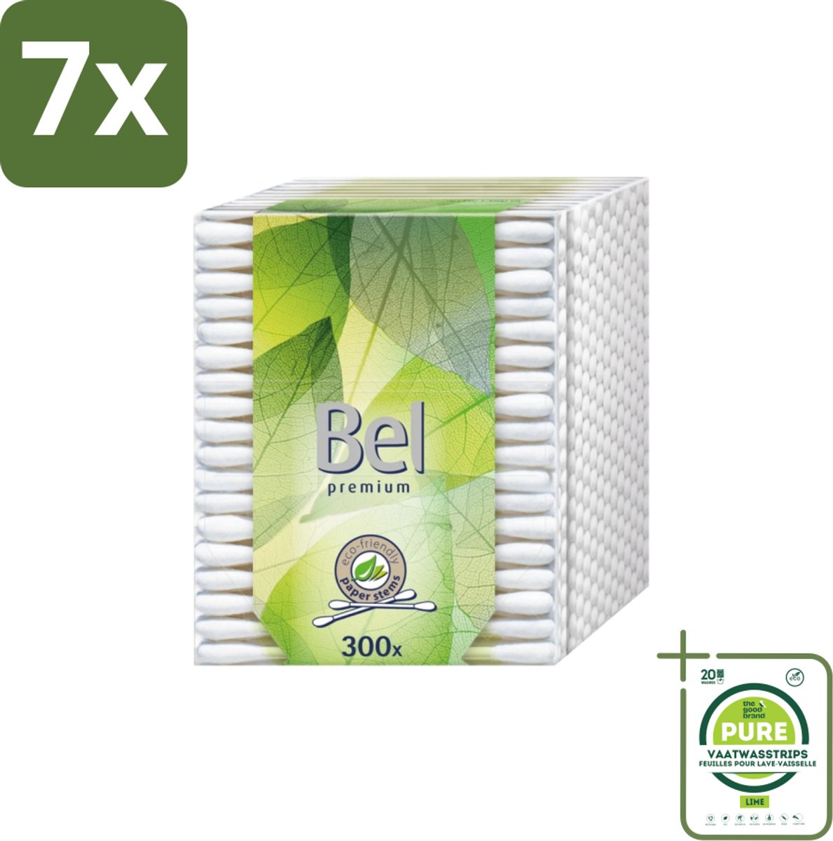 7 x Cotton Buds – Wattenstaafjes – Premium – Katoen - Grootverpakking - Katoenstaafjes - Wattenstaafjes - Hygiëne - EHBO - Babyverzorging