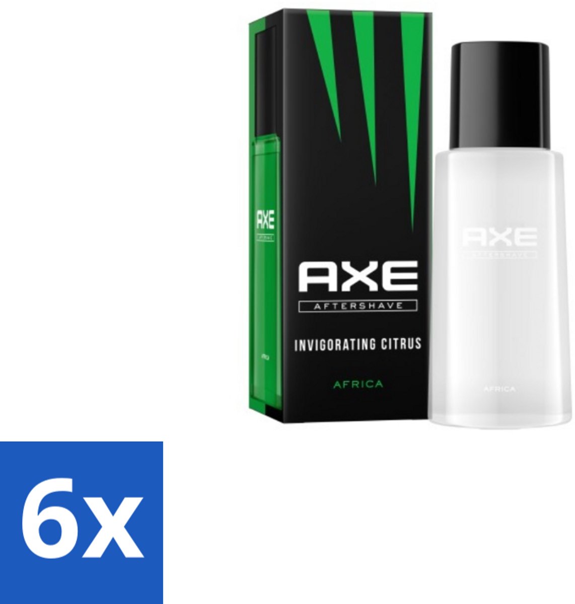 6 x Axe – Aftershave – Africa – 100 ml - Aftershave Africa - Aftershave - Huidverzorging - Scheren - Huidkalmering