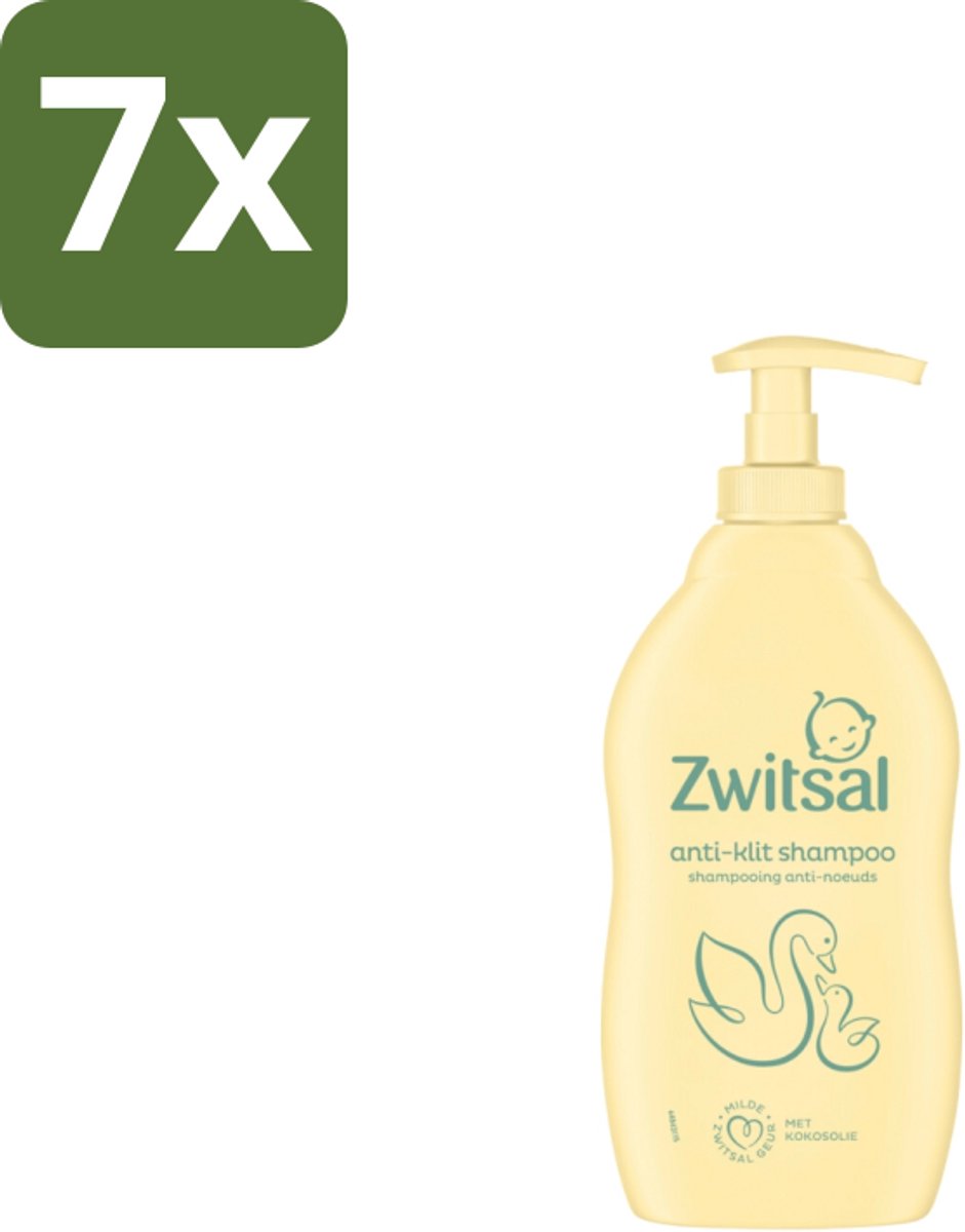 7 x Zwitsal – Shampoo – Anti-Klit – 400 ml - Baby Shampoo - Anti-klit Shampoo - Zwitsal Shampoo - Baby Haar Verzorging - Babyhuid Bescherming