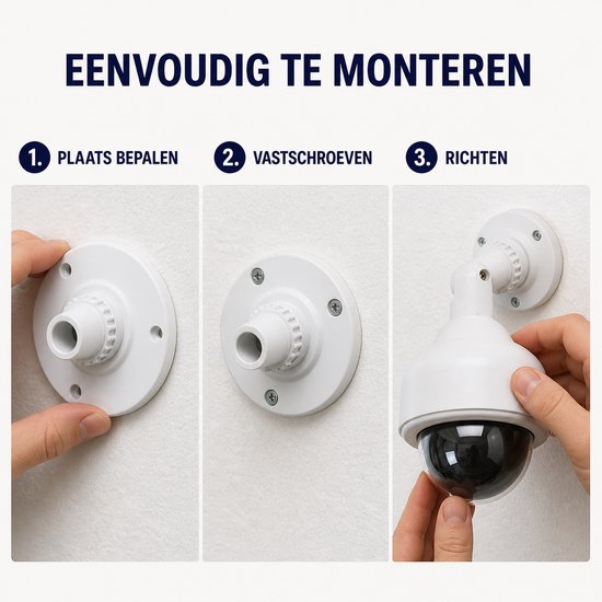 Narvie dummy Camera set van 2 stuks - realistische look met rood knipperend led indicator beveiligingscamera van NARVIE — afbeelding 5