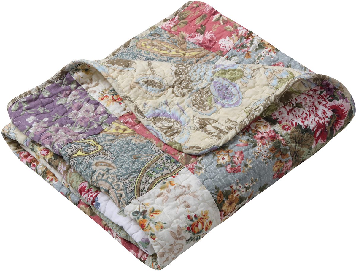 Greenland Home Bloeiende Prairie Gooi Deken, Volledig, Multi - ShopVlot