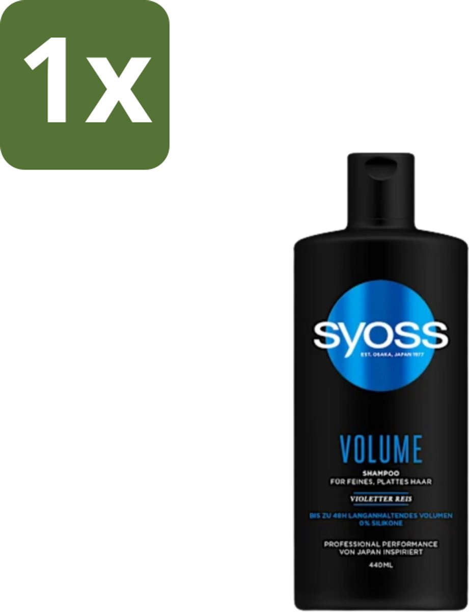 1 x Syoss – Shampoo – Volume – 440 ml - Volume Shampoo - Fijn Haar Shampoo - Slap Haar Shampoo - Body Shampoo - Volumegroei Shampoo