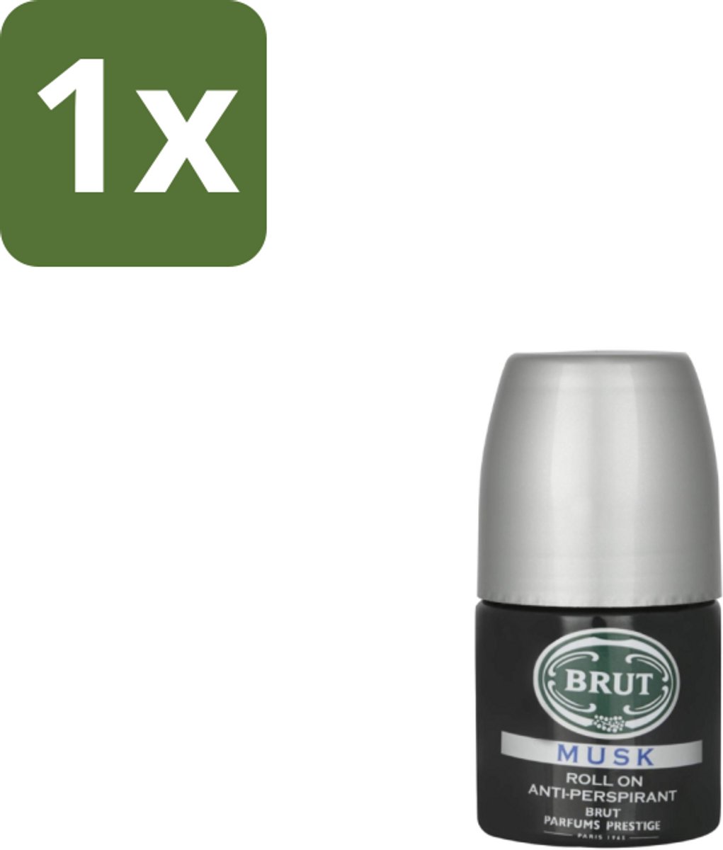 1 x Brut – Deodorant Roller – Musk - 50 ml - Anti-transpirant - Roll-on - Musk - Mannelijke Geur - Langdurige Bescherming
