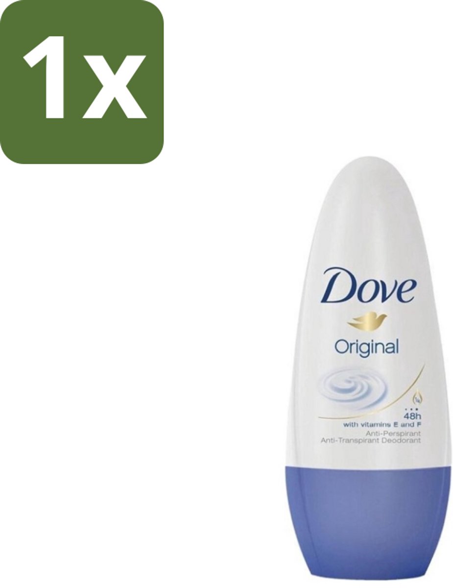 1 x Dove – Deodorant Roller – Original – 50 ml - Deodorant Roller - Okselgeur - Hydraterende Deodorant - Klassieke Dove-geur - Frisse Geur