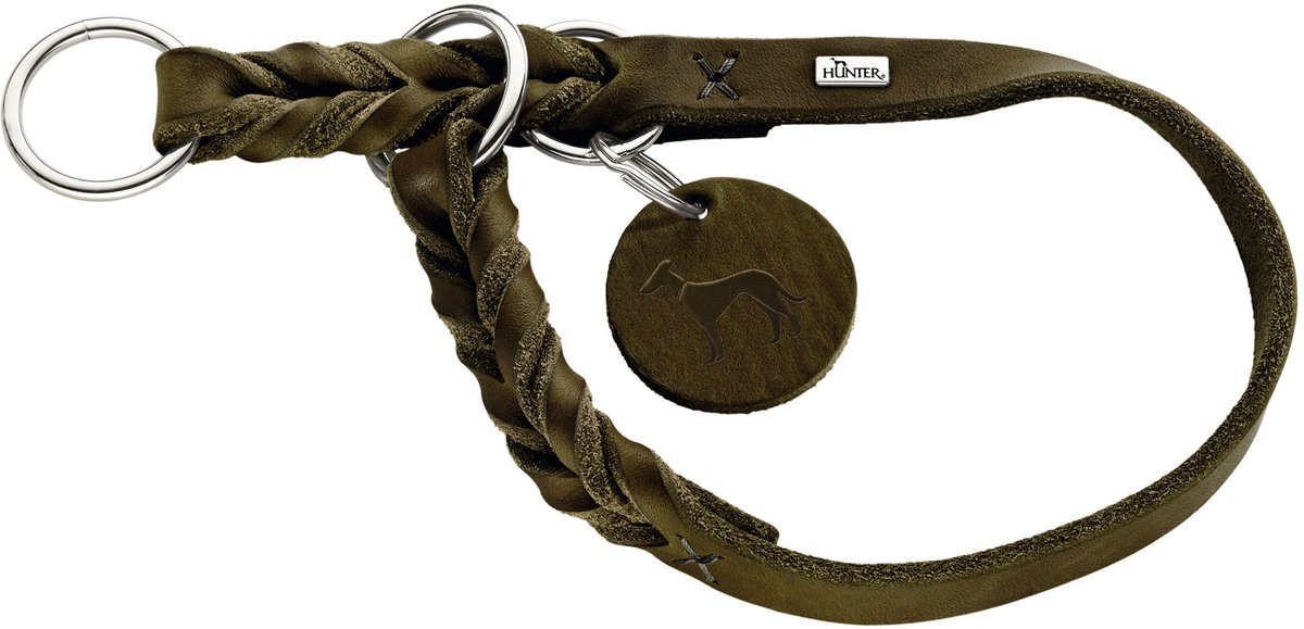 Retrieverhalsband Solid Education Olijf Maat S-M
