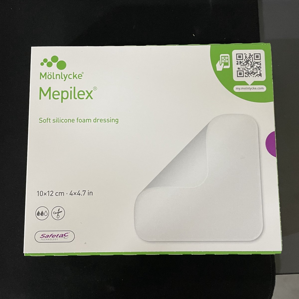 Mölnlycke mepilex soft silicone foam dressing 10 cm x 12 cm