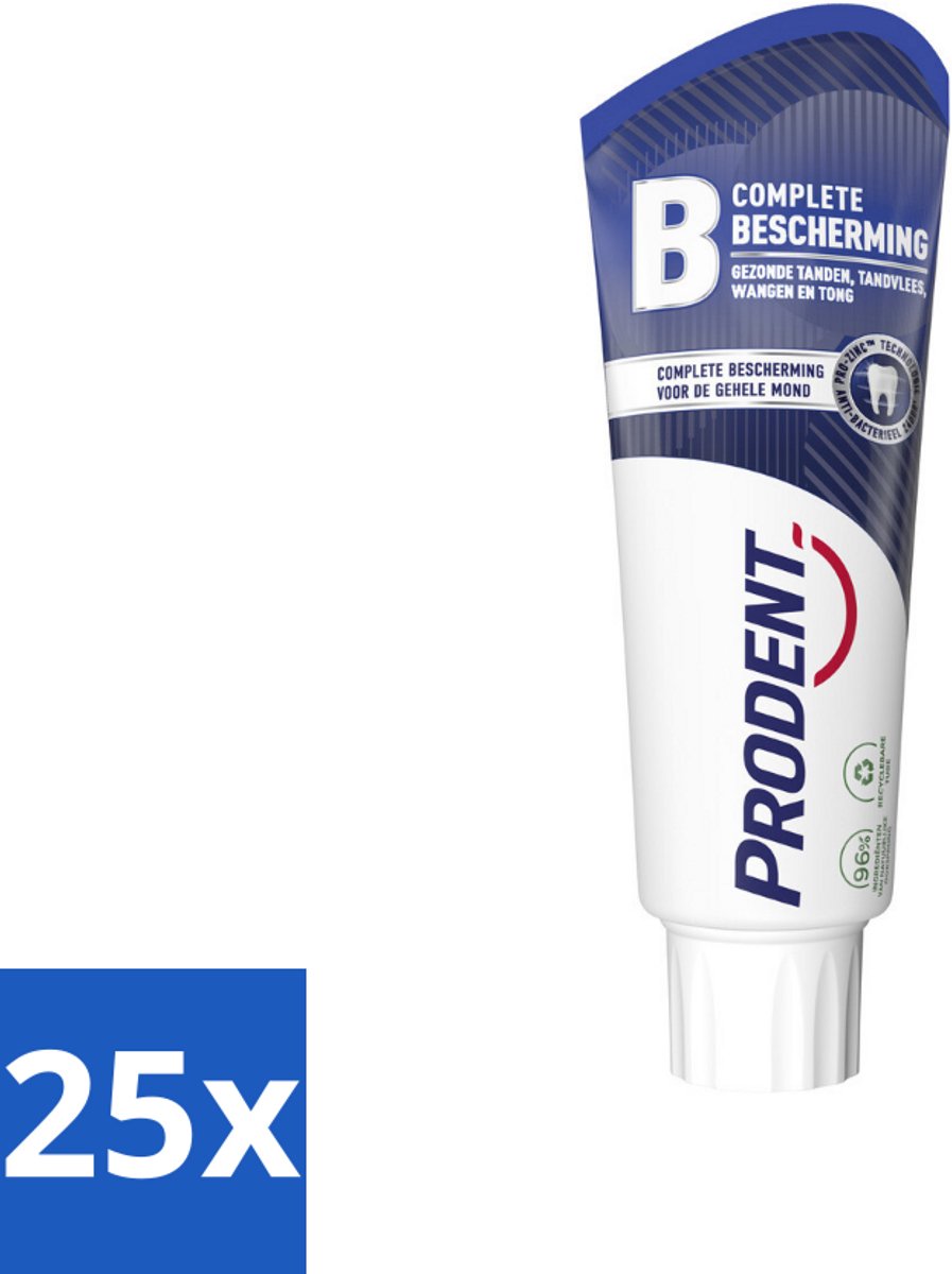 Prodent – Tandpasta – Complete Bescherming – Pro-Zinc Technologie – 75 ml - Bulkverpakking - 25 stuks
