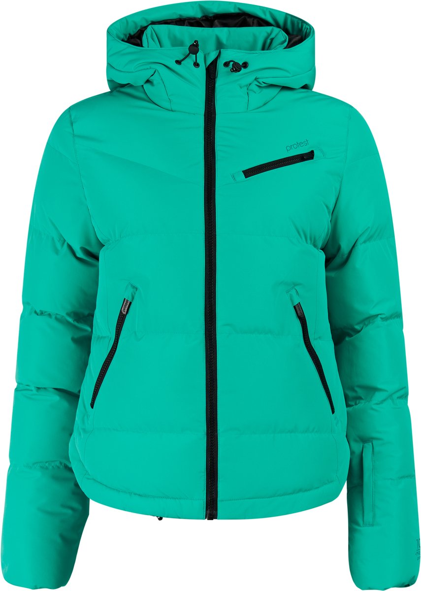 Protest PRTLucid Skijas Dames Waterkolom 10K Skipasvak Winterjas Rushgreen