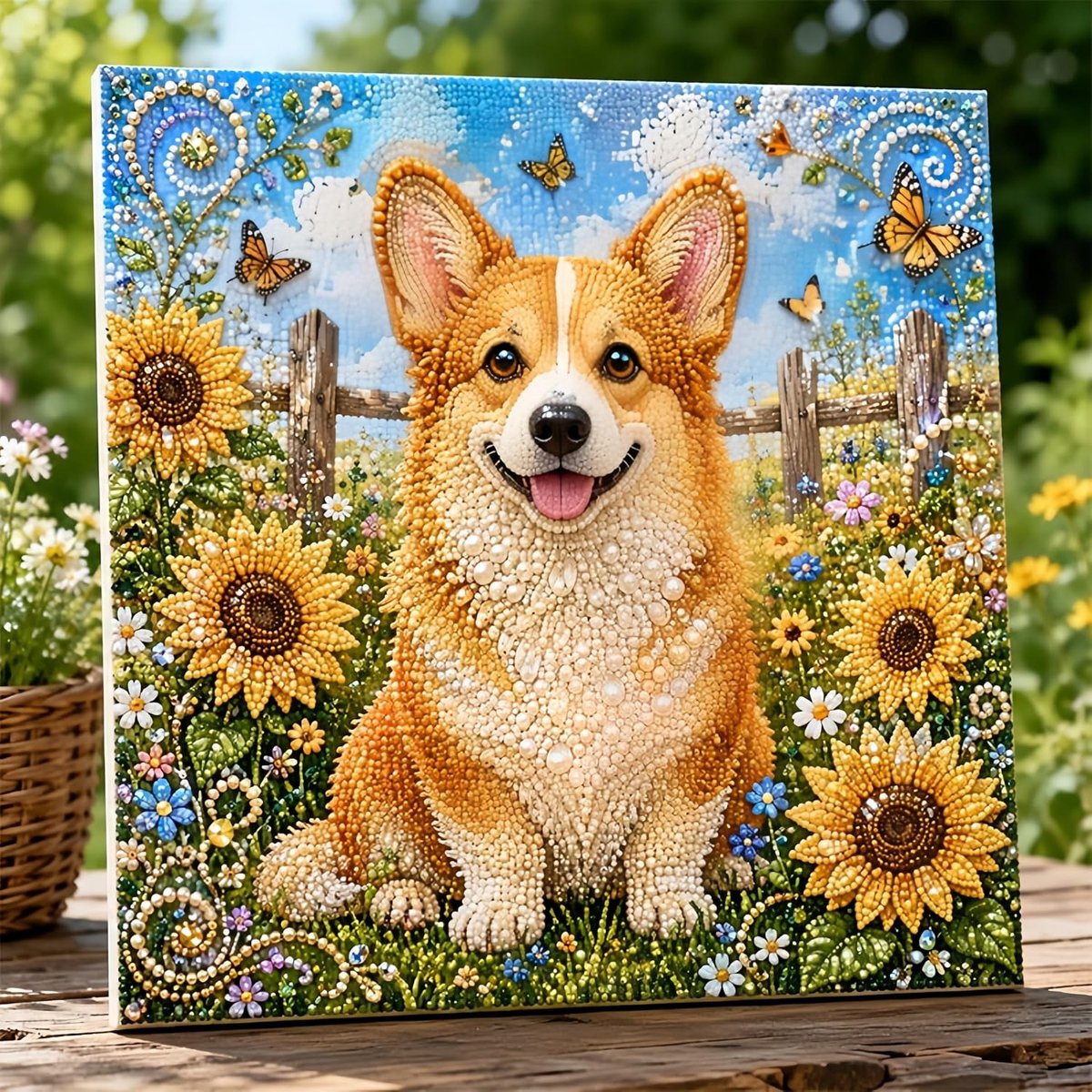 DIY Diamond Painting - Diamond painting set met dierenthema - DIY Feestelijke Decoraties - Raamhangers - Muurdecoraties - Geschikt voor knutselaars - oranje kleur