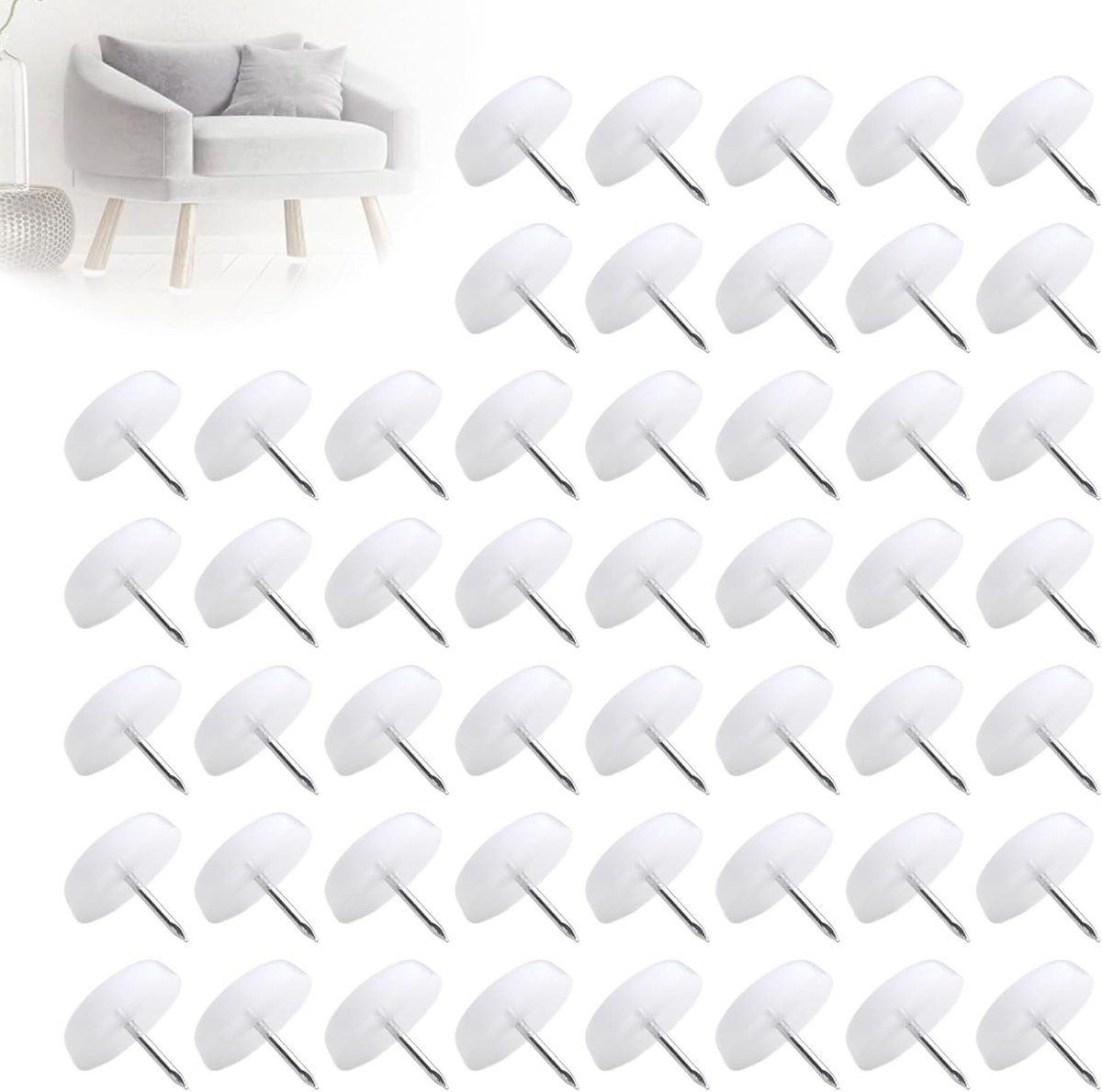 50 Stuks Plastic Meubelglijders voor Stoelen, 5 mm Dikte, Bescherming voor Vloeren, Gemakkelijk Meubels Verplaatsen, Geschikt voor Tafel- en Stoelpootjes