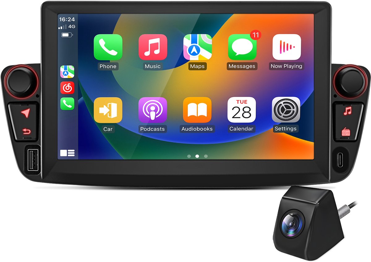 Cestovet 7" Screen Autoradio - Geschikt Voor Toyota Aygo/PEUGEOT 107/Citroen C1 2005-2014 - LINUX - Draadloos Apple Carplay & Android Auto - Achteruitrijcamera