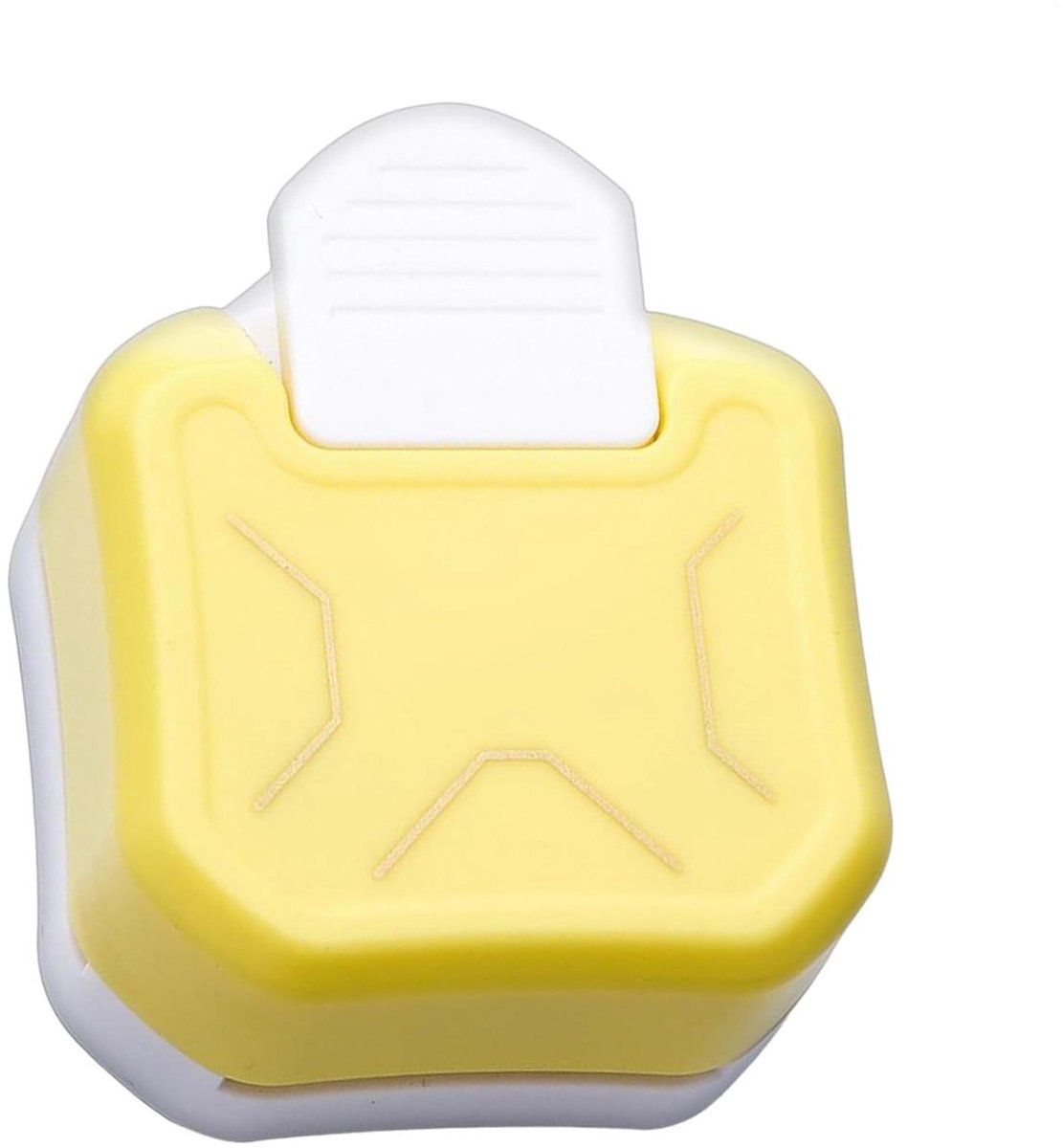 Hoekpons - Rondsnijder - Papier Bewerken - Schone Randen - 7 cm - Geel