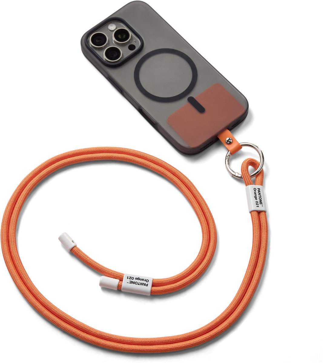 Pantone Telefoonkoord – Verstelbaar – 150 cm – Orange 021