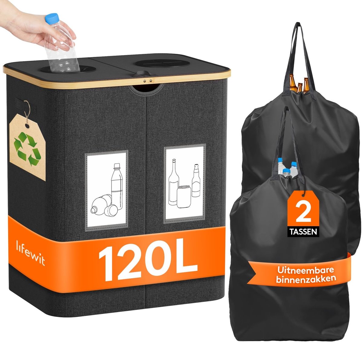 Elzusha - Flessenverzamelaar met Deksel 120L