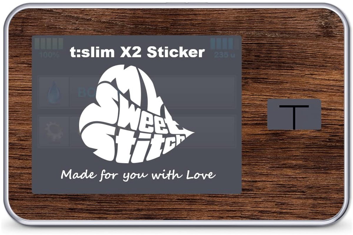 Elzusha - Design Sticker voor Tandem t:slim X2 - Hout Donker - Made in Germany