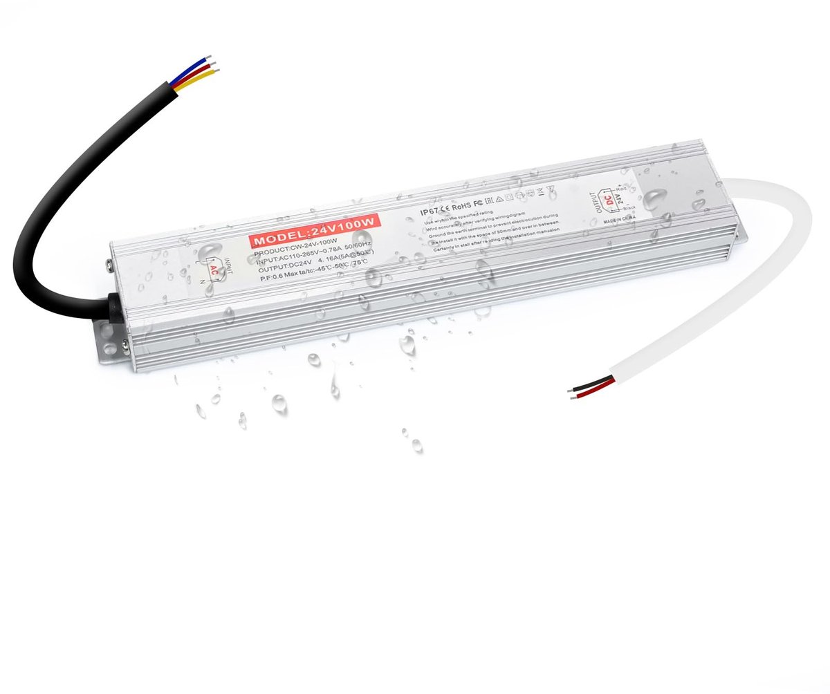 Elzusha - LED Transformer 12V 100W Waterproof IP67 voor LED Strips