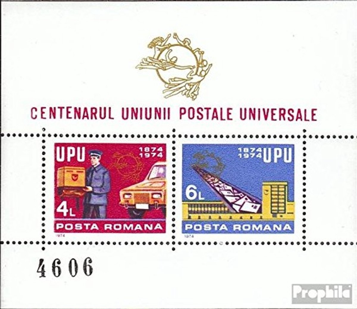 Elzusha - Romania 1974 100 Years Blok 112 - Verzamelaarspostzegels