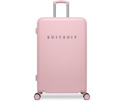 SUITSUIT Koffer 75 × 49 × 29 cm - Reiskoffer - Koffer groot - 93L - TSA Slot - Evolution - Powder Pink