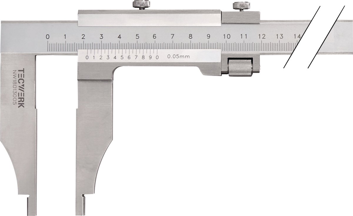 Werkplaatschuifmaat DIN 862 800mm Beklengte 150mm TECWERK