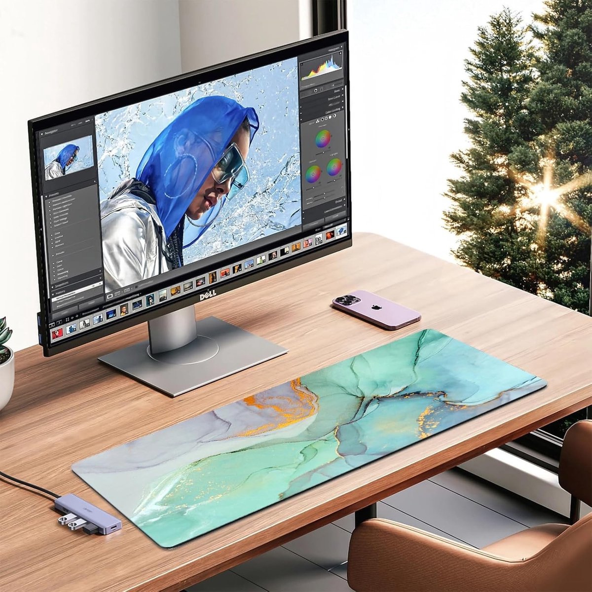 Grote Gaming Muismat 90x40cm - XXL Antislip Bureau Mat met Gestikte Randen voor Thuis en Kantoor, Ideaal voor Gamers en Werkplekken