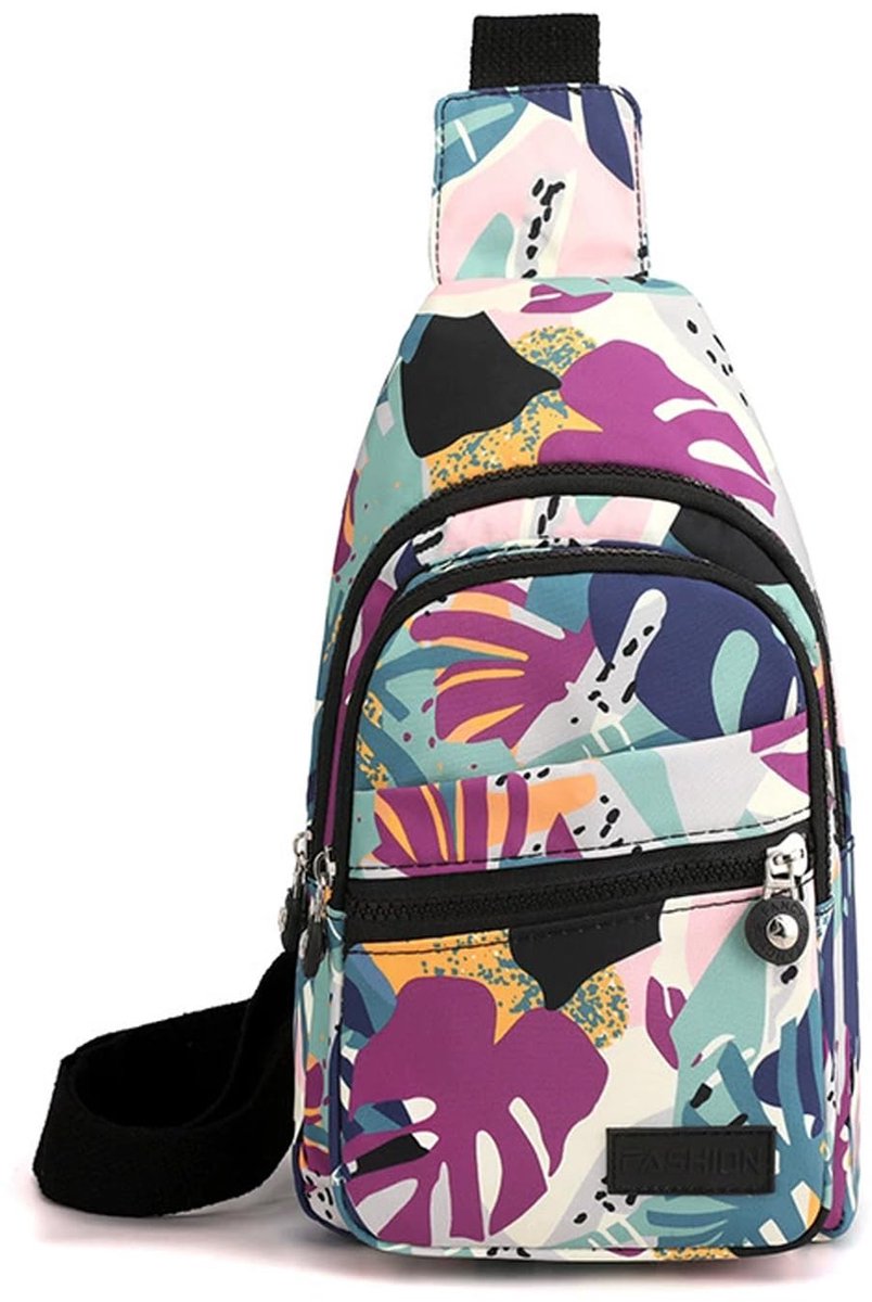 Elzusha - Dames Sling Schoudertas met Verstelbare Band - Jungle Kleur