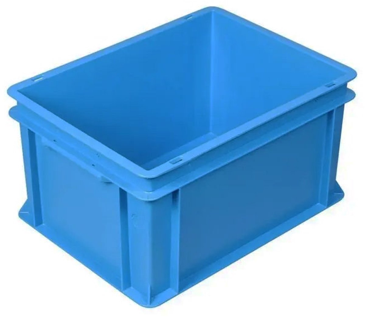 Stapelbak kunststof 400x300x220 mm 20 liter blauw - Euronorm - grijprand