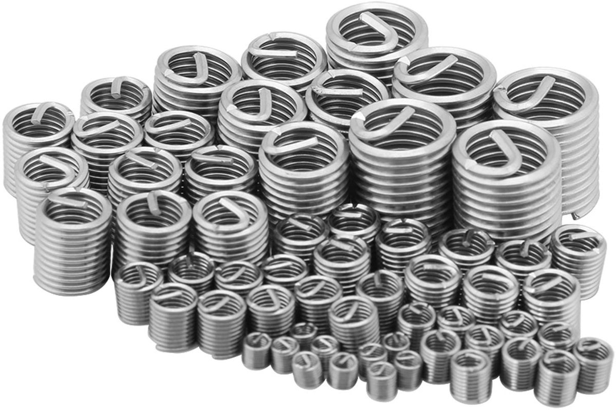 Elzusha - Set van 60 RVS Draadherstel Inserts voor Diverse Maten