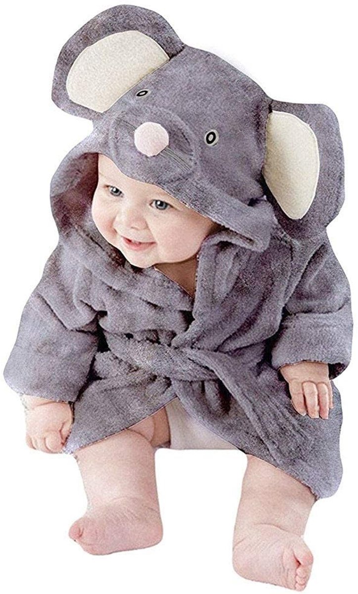 Elzusha - Fluffy Hooded Badjas voor Kinderen met Dierenthema