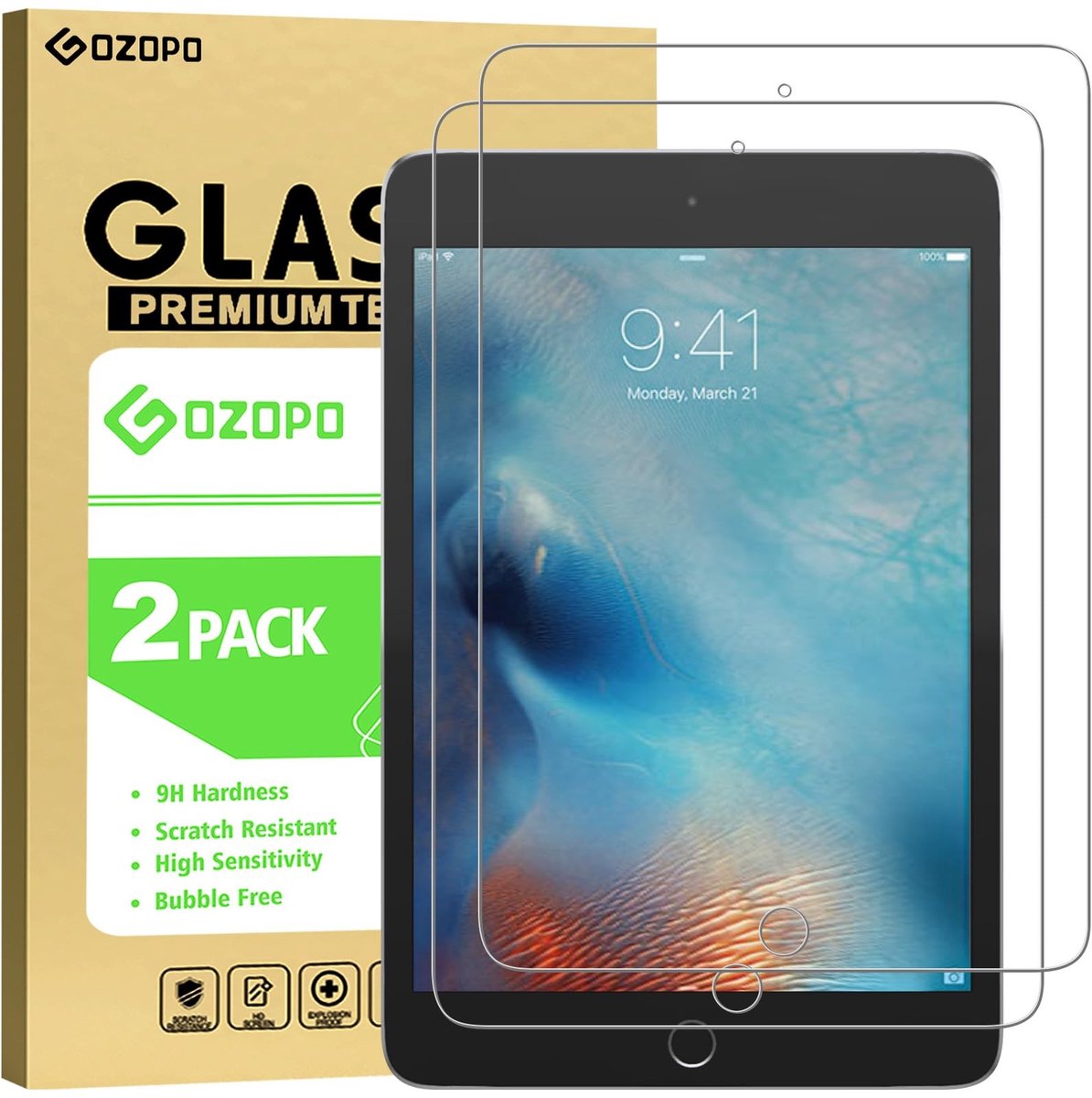 Elzusha - 2-Pack Tempered Glass Screen Protector voor iPad Mini 5/4