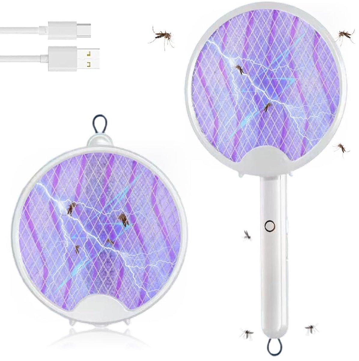 Elzusha - Elektrische Vliegenmepper 3-in-1 met UV Licht