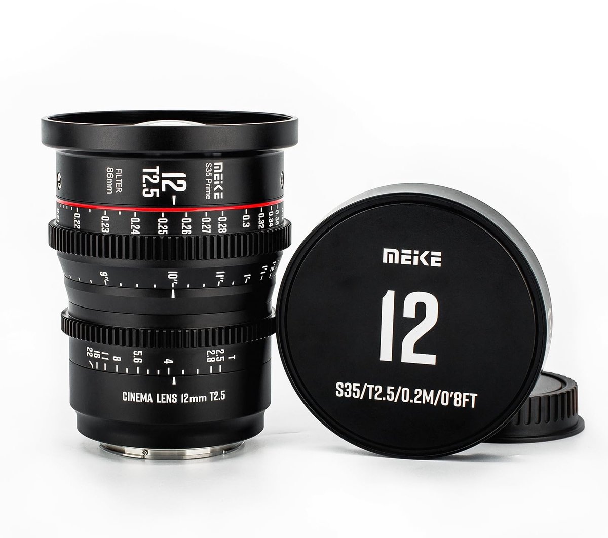 Elzusha - T2.5 Super 35 Prime 12mm Cinema Lens voor EF-Mount Camera's