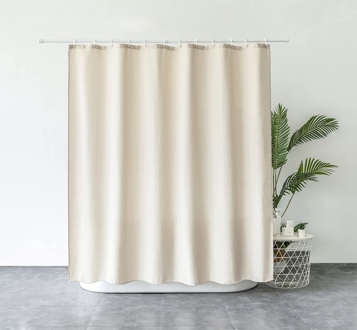 Elzusha - Waterdicht Douchegordijn van Luxe Textiel met 16 Haken