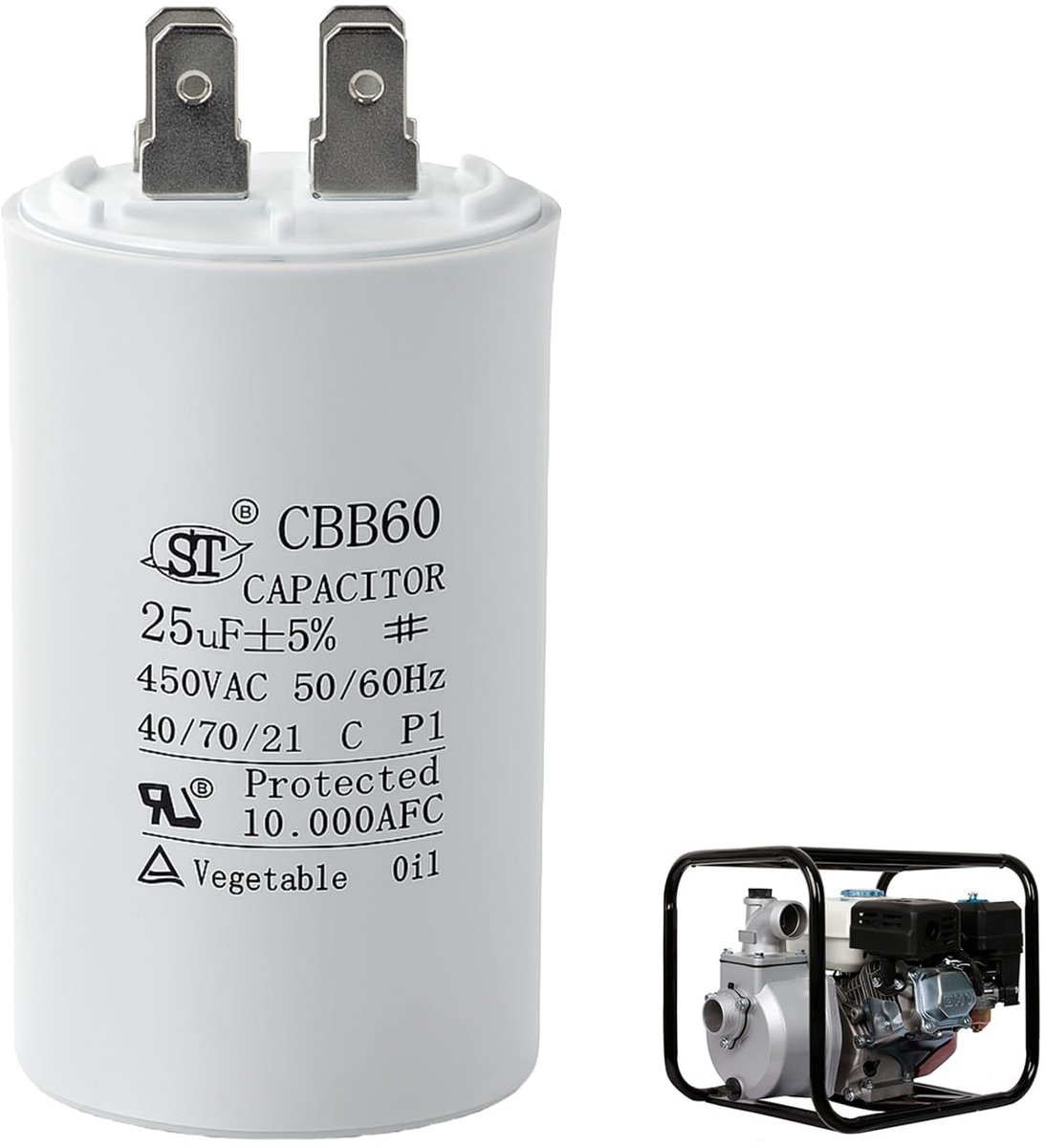 Elzusha - Motor Capacitor CBB60 25µF 450V voor Motoren