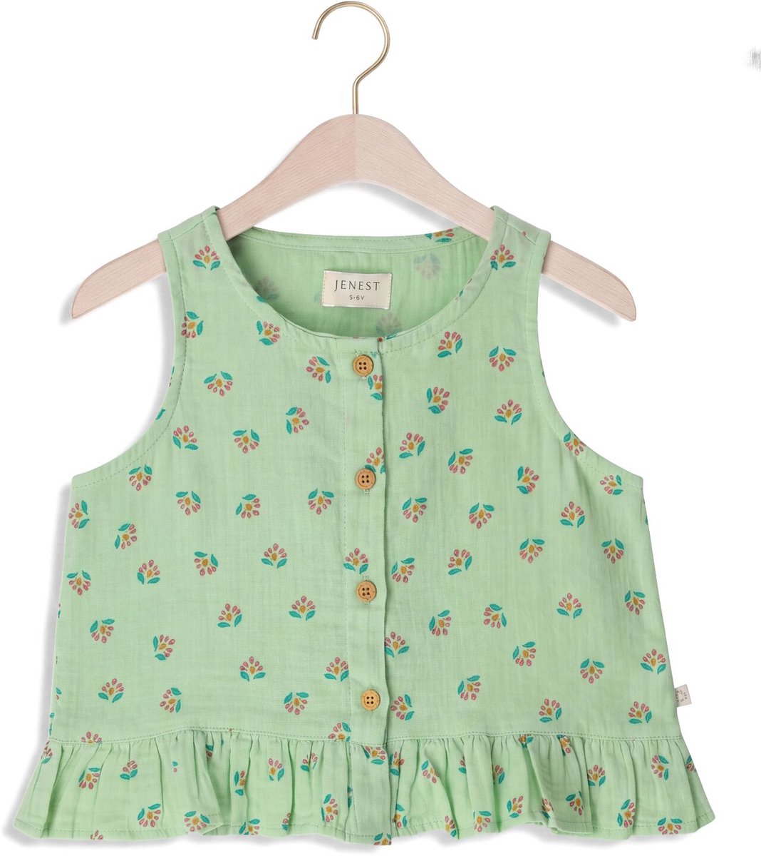 JENEST Sofie Top Tops & T-shirts Meisjes - Shirt - Mint - Maat 110/116