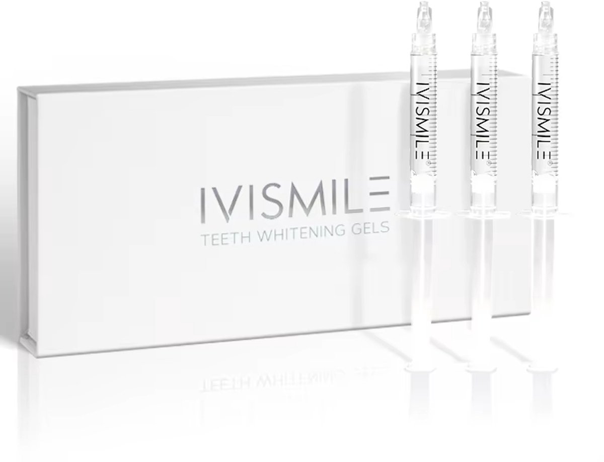 IVISMILE Tandenbleek gel Navulling – 3 x 3 ml – Whitening Gel – Peroxide vrij – 9 ml