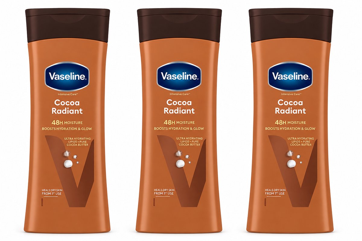 Vaseline - Bodylotion - Cocoa Radiant - 400ml - 3 stuks