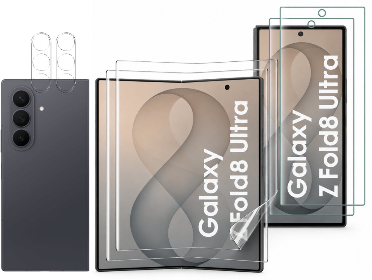 Schermbeschermer en camerabeschermer voor Samsung Galaxy Z Fold 8 Ultra [Set van 2] Ultra-dunne, krasbestendige beschermer Phonillico®