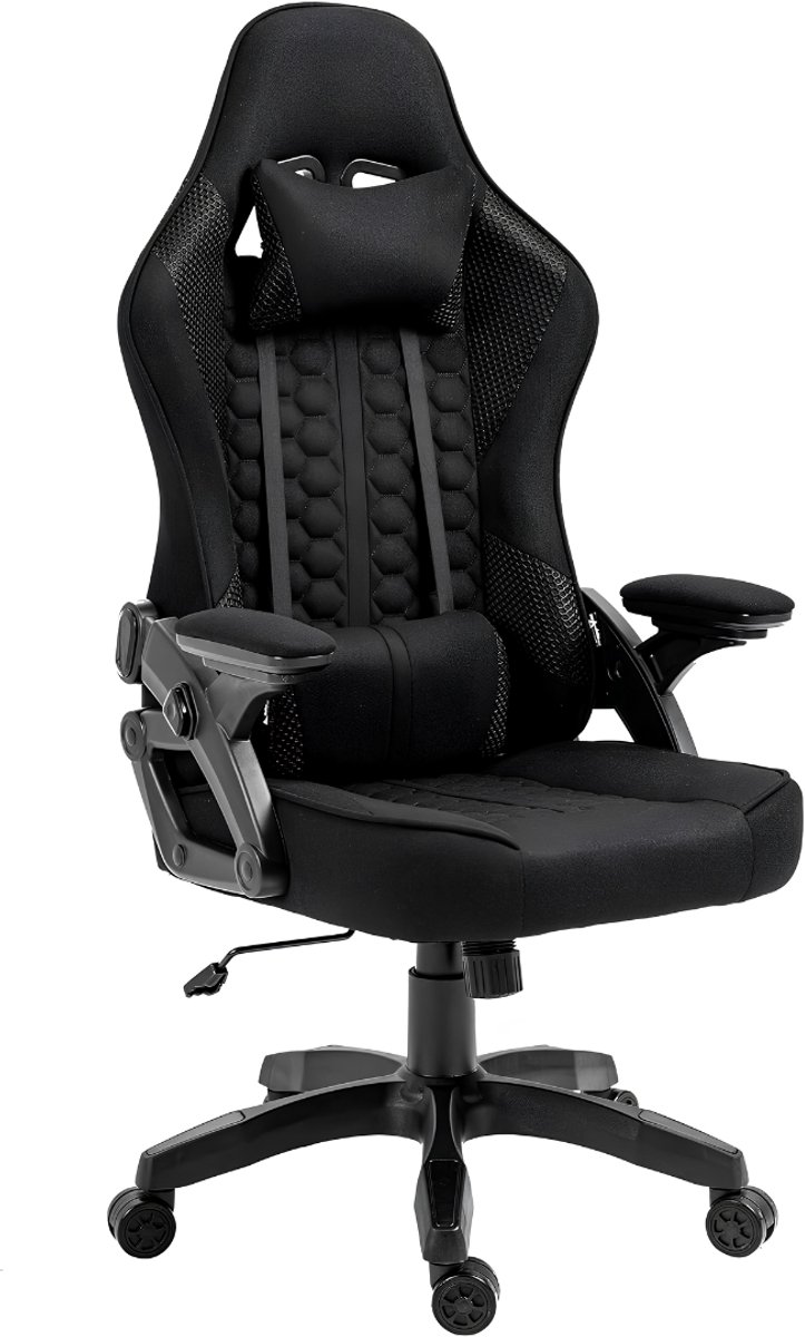 TYR® Gamingstoel - 130 kg - Gaming Chair - Gamestoel - Zwart - 52cm x 59cm x 126cm