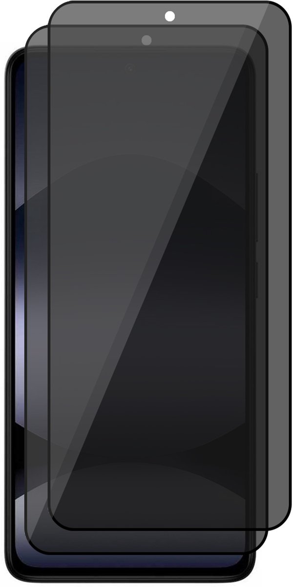Privacy Screenprotector geschikt voor Xiaomi Redmi Note 14 Pro 4G/5G / Note 14 Pro Plus – 2 Stuks – Full Cover Gehard Glas – Anti Inkijk – Privacy Filter