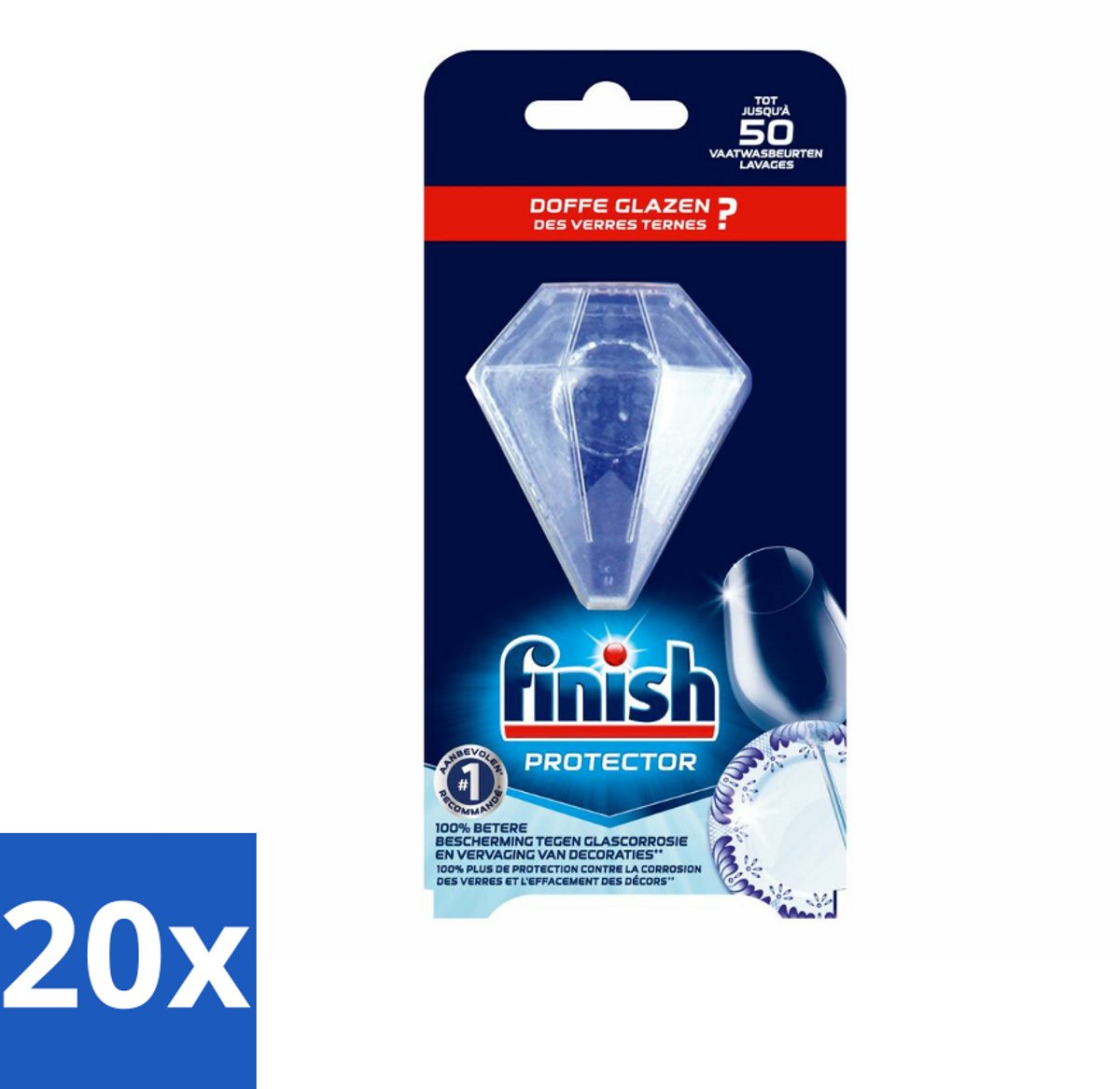20 x Finish Glans Protector - Glasbescherming - Serviesbescherming - Corrosiebestendig - Glansbehoud - Vaatbescherming