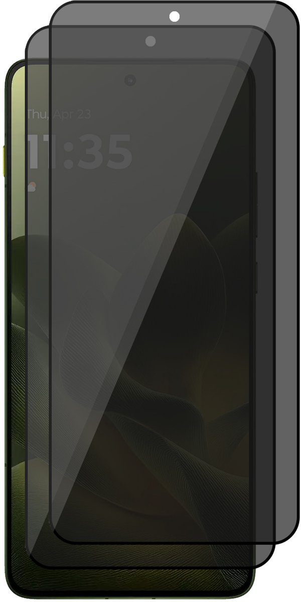 Privacy Screenprotector geschikt voor Motorola Moto Edge 70 – 2 Stuks – Full Cover Gehard Glas – Anti Inkijk – Privacy Filter