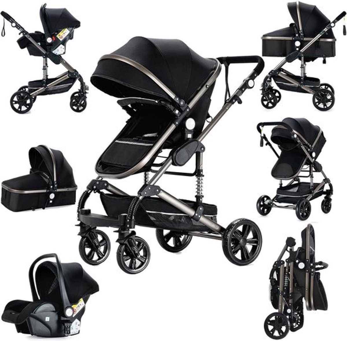 Kinderwagen 3 in 1 – Multifunctionele Wandelwagen – Babywagen - buggy handig