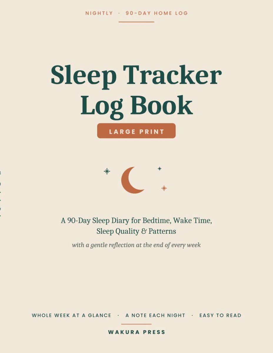 Sleep Tracker Log Book · LARGE PRINT: A 90-Day Sleep Diary for Bedtime, Wake Time, Sleep Quality & Patterns with a - ShopVlot