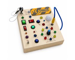 Leefico Montessori Busy Board - Activiteitenbord voor Peuters - Sensorisch Speelgoed - Houten Speelgoed voor Peuters en Kleuters
